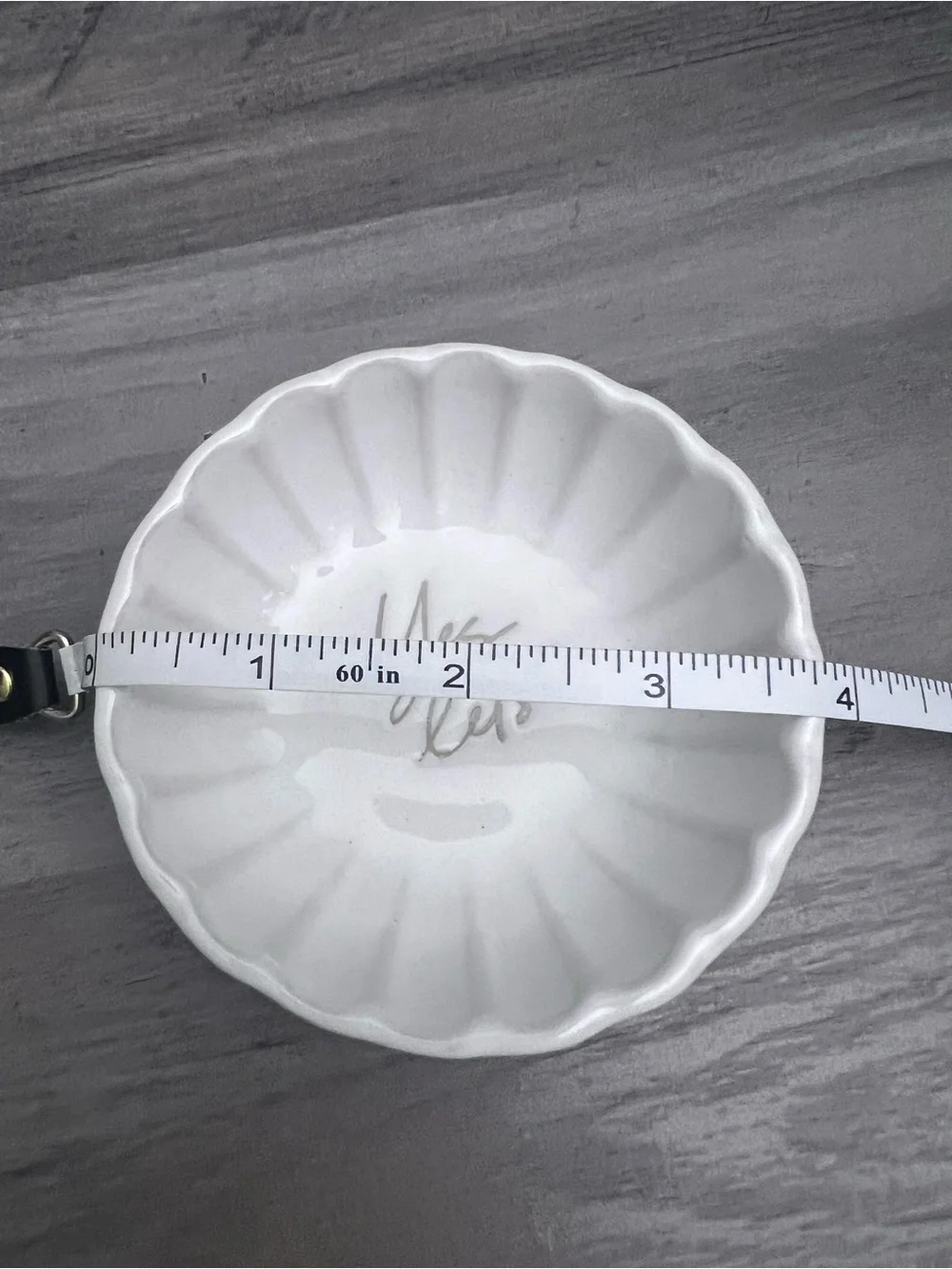Yes Let's White Ceramic Trinket Dish
